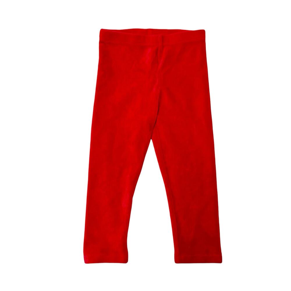 Ribbed Velour Solid Stretch Leggings Size 18-24 months